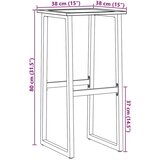 vidaXL barski stolci 2 kom crni 38x38x80 cm od čelika obloženog prahom | shoptok.hr