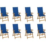 The Living Store Zložljivi vrtni stoli z blazinami 8 kosov trden akacijev les - Vrtni Stol, (21474870) | Shoptok.si