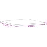 Stolna ploča 80x80x4 cm četvrtasta od masivne bukovine | shoptok.hr