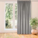  Curtain VILA color gray style classic 5 cm pole pocket with 3 cm fringe velvet 200x270 HOMEDE | shoptok.hr