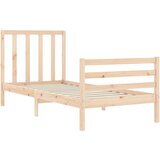  Kreveta s uzglavljem 90 x 200 cm od masivnog drva | shoptok.hr