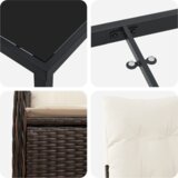 vidaXL 7-dijelni set vrtnog namještaja s jastučićima smeđi poli ratan | shoptok.hr