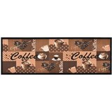  Kuhinjski tepih s uzorkom kave perivi smeđi 45 x 150 cm | shoptok.hr