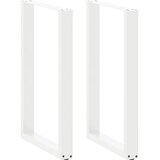  Noge za barski stol U-oblika 2 kom Bijele 60 x (90-91) cm Čelik | shoptok.hr