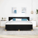  LED Box Spring Krevet s LED trakama Crna 180 x 200 cm tkanina | shoptok.hr