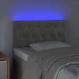  LED uzglavlje svjetlosivo 80x7x78/88 cm baršunasto | Eponuda.com