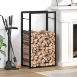  Stalak za drva za ogrjev mat crni 50x28x94 cm čelični | shoptok.hr