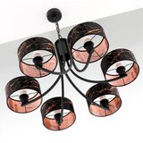 Jupiter 2108- Luster na lancu ARTHUR 6xE27/15W/230V crna/narandžasta/dekor mermera | Eponuda.com
