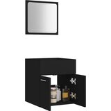  2-dijelni set kupaonskog namještaja od iverice crni | shoptok.hr