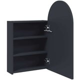  Kupaonski ormarić s ogledalom LED lučni sivi 42 x 13 x 70 cm | shoptok.hr
