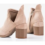 Resti Beige women's boots on a post with cutouts Cintura - Footwear | ePonuda.com