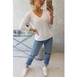 Kesi White blouse with V-neck | shoptok.hr