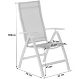 Gardenson Set Zložljivih Vrtnih Stolov Carrara, 2 Kos, Rjavosiva | Shoptok.si