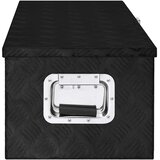  Kutija za pohranu crna 80 x 39 x 30 cm aluminijska | shoptok.hr