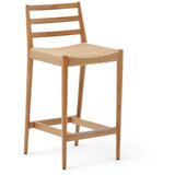 Kave Home Barska stolica od punog hrasta u prirodnoj boji (visine sjedala 70 cm) Analy – | shoptok.hr