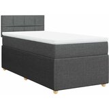  Krevet s oprugama i madracem tamnosivi 90 x 190 cm od tkanine | shoptok.hr