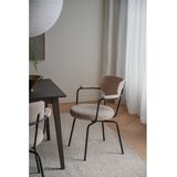 Rowico Crna/bež metalna blagovaonska stolica s naslonima za ruke Merrick – | shoptok.hr
