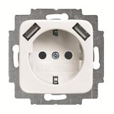 Busch-Jaeger SCHUKO-2x vtičnica USB 20 EUCB2USB-214, (20888294) | Shoptok.si