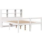  Krevet s regalom z knjige bez madraca bijeli 140x190cm borovina | shoptok.hr