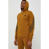 Adidas Bluza moška, rjava barva, s kapuco | Shoptok.si
