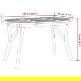  Vrtni stol 150x90x75 cm od masivnog bagremovog drva | shoptok.hr