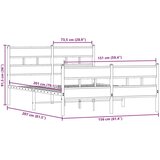 Metalni Kovinski posteljni okvir brez vzmetnice sonoma hrast 150x200 cm, (21609709) | Shoptok.si