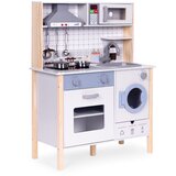 ECO TOYS Drvena dječja kuhinja za igru ​​sa zvukom, LED, pećnicom, perilicom rublja, kuhinjskim dodacima | shoptok.hr