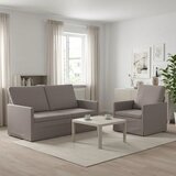  Set sofe 2 pcs Sivosmeđa Tkanina - Sivosmeđa Jednostruka + Dvostruka (140 cm) | shoptok.hr