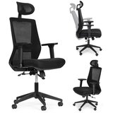 Modern Home ergonomska uredska stolica s okretnim mehanizmom i podesivom visinom – crna | shoptok.hr