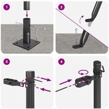  Ograjni Stebri Paket 26 Siva Beton 3.2 x 3.2 x 90 cm Vzdržljiv | Shoptok.si