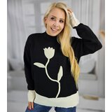 Pri Women's sweater half turtleneck warm flower print autumn winter ROSELYN | shoptok.hr