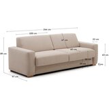 Kave Home Bež raztegljiva sedežna garnitura 244 cm Anley – | Shoptok.si