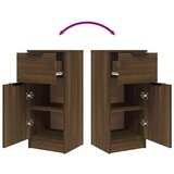  Komode boja smeđeg hrasta 30 x 30 x 70 cm od konstruiranog drva | shoptok.hr