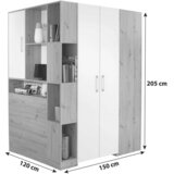 Modern Living Kotna Omara Box, Bela, Barva Hrasta | Shoptok.si
