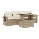 5-dijelni vrtni set sofa s jastucima bež od poliratana | shoptok.hr
