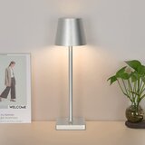 Glamaris Namizna svetilka 48 LED srebrna aluminijasta moderna minimalistična namizna svetilka s stikalom na dotik IP54 namizna svetilka USB za polnjenje 3000K, (21163919) | Shoptok.si