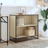 vidaXL Knjižna omara sonoma hrast 80x35x76 cm inženirski les | Shoptok.si