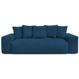 Bobochic Paris Temno modra sedežna garnitura iz rebrastega žameta 280 cm Voltaire – Cene