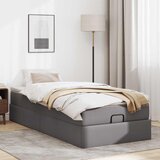  Otomanski okvir kreveta s madracem sivi 80x200cm umjetna koža | shoptok.hr