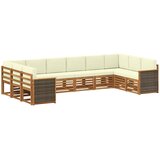 vidaXL Kotna sedežna garnitura z blazino 7 pcs Naravna in smetana, (5000283862) | Shoptok.si