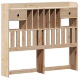 vidaXL Krevet s regalom za knjige bez madraca 135x190 cm od borovine | shoptok.hr