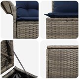  Set sofe 7 kom. Siva i tamnoplava Poli Rattan i čelik | shoptok.hr