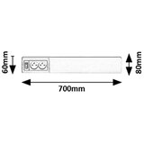 Rabalux LED Lampa Bath2E sa 2 utičnice, 15W, 4000K, 70cm, Bela | Eponuda.com