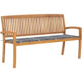  Složiva vrtna klupa s jastukom 159 cm od masovne tikovine | shoptok.hr