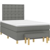  Krevet box spring s madracem tamnosivi 120 x 190 cm tkanina | shoptok.hr