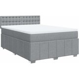 Maison Chic Box spring postelja - Vzmetna postelja z vzmetnico svetlo siva 140x200 cm blago SL5502, (21904539) | Shoptok.si