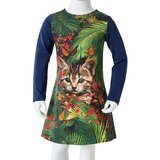  Dječja haljina s dugim rukavima modra 128 | shoptok.hr