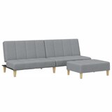Maison Chic kavč - Sofa - Kanape dvosed s stolčkom za noge svetlo sivo blago, (21727097) Cene