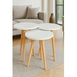 Hanah home Set uklopivih stočića, 3 komada, Beli Cene