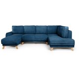 Bonami Selection Plava sklopiva kutna garnitura od samta (s desnim kutom/u obliku slova "U") Tori – | shoptok.hr
